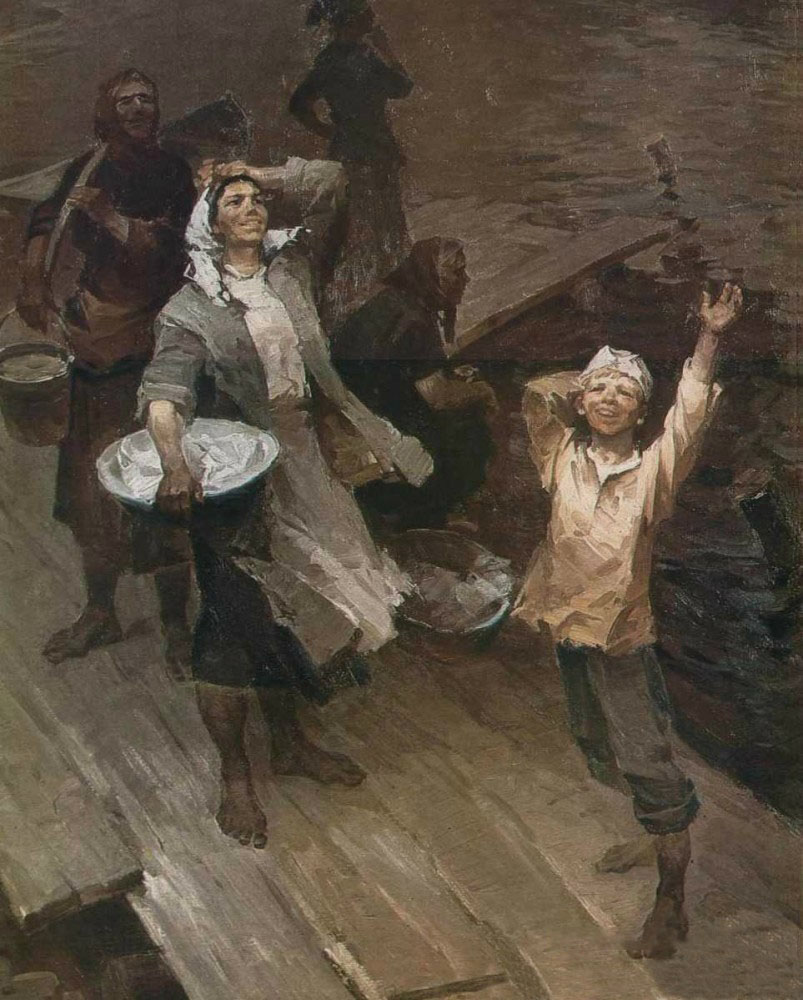 С. Нечай. «Солдатки». 1985. Полотно, олія